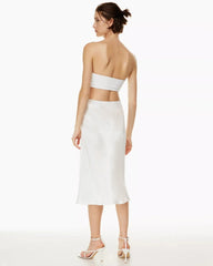 Elegant Knee-Length Silk Skirt