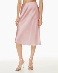 Elegant Knee-Length Silk Skirt