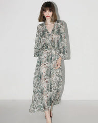 Fairyland Floral Silk Maxi Dress