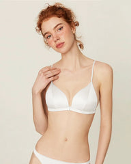 Silk Front Closure Wireless Bra and Panty Set