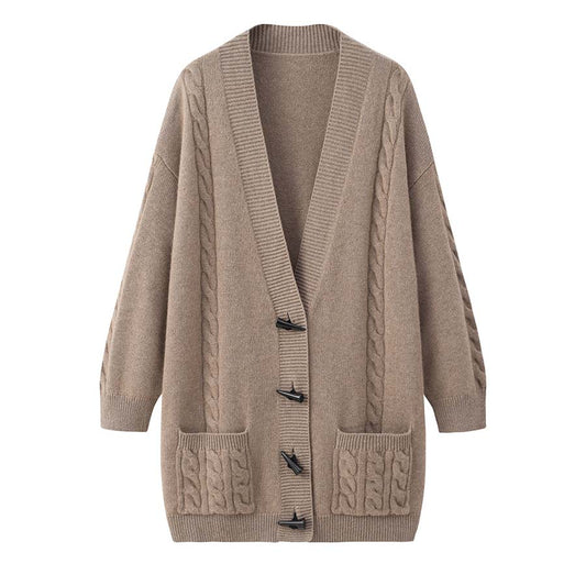 Cashmere Medium Length Cardigan