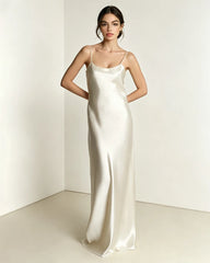 Liquid Triacetate Low Back Maxi Dress