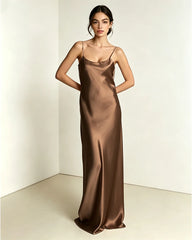 Liquid Triacetate Low Back Maxi Dress