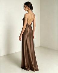 Liquid Triacetate Low Back Maxi Dress