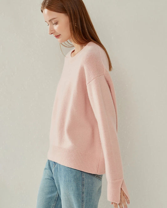 Loose Round Neck Cashmere Sweater