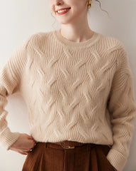 Luxury Cable Knit Cashmere Sweater
