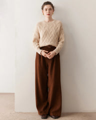 Luxury Cable Knit Cashmere Sweater