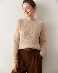 Luxury Cable Knit Cashmere Sweater