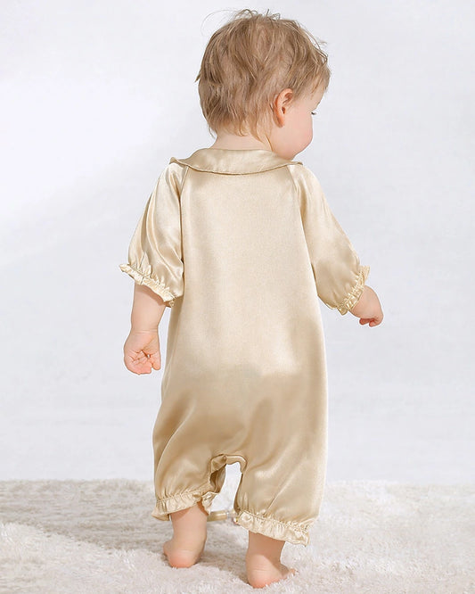 Doll Collar Baby Silk Onesies