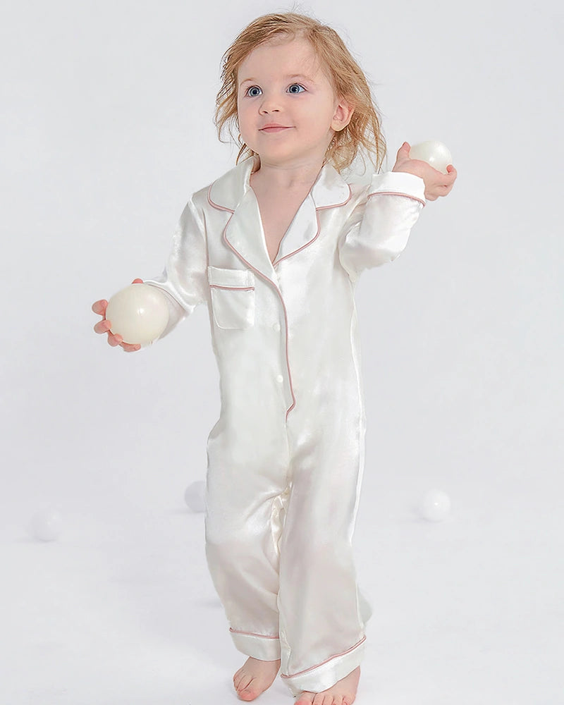 One-piece Baby Silk Pajamas