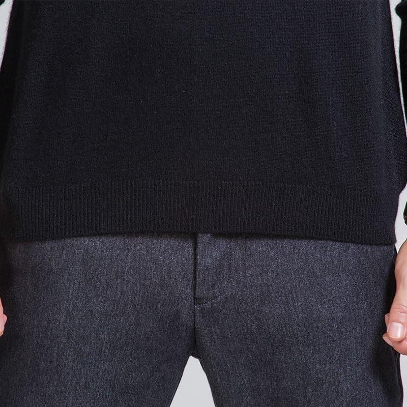 Men's High-Neck Cashmere Turtleneck Sweater Black
