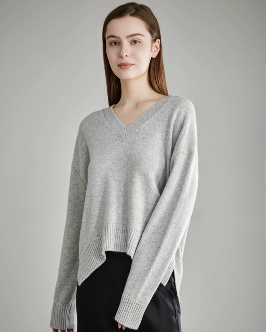 Oversized V-Neck Cashmere Sweater