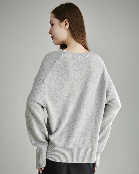 Oversized V-Neck Cashmere Sweater