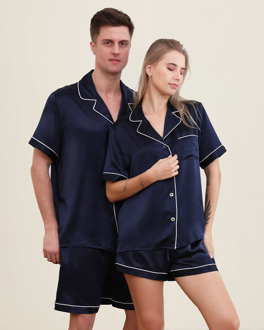 Silk Short Pajamas For Couple