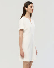 40 Momme Silk A Line Short Sleeve Dress