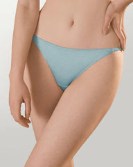 Silk Triangle Bralette and V String Panty Set