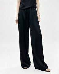 Silky Triacetate Wide Leg Pants