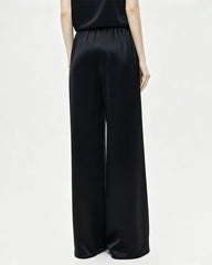Silky Triacetate Wide Leg Pants