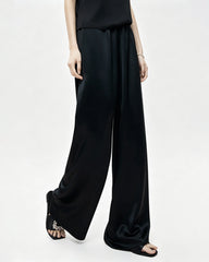 Silky Triacetate Wide Leg Pants