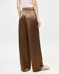 Silky Triacetate Wide Leg Pants