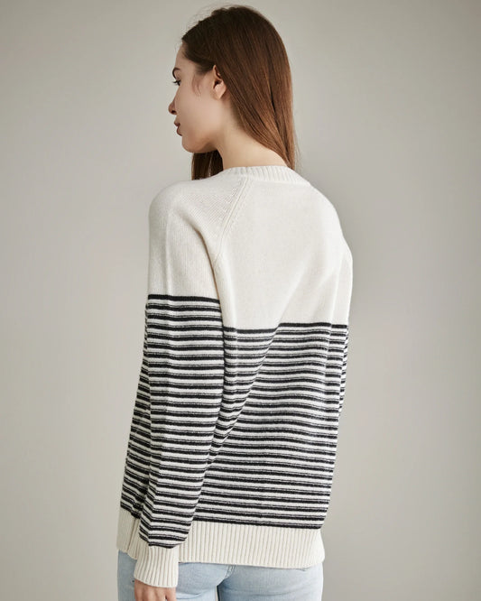 Striped Crewneck Cashmere Sweater