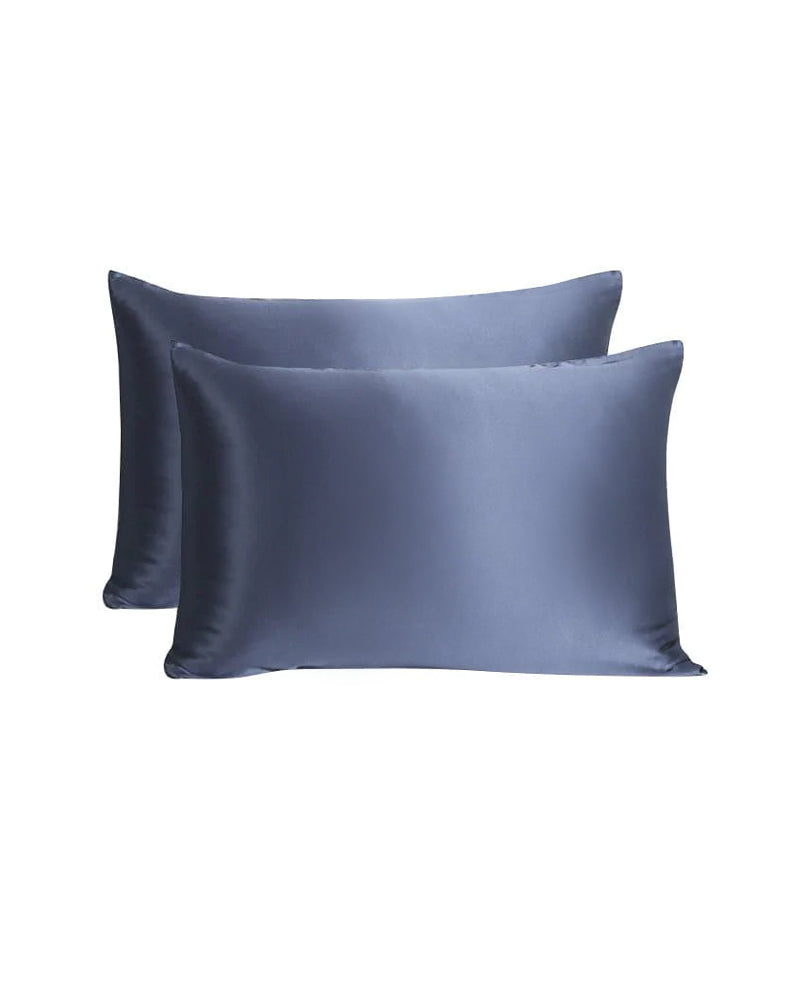 Terse Satin Silk Hidden Zipper Pillowcases 2PCS Bundle DAISYSILK