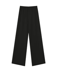 Triacetate Elastic Waist Wide Leg Pants
