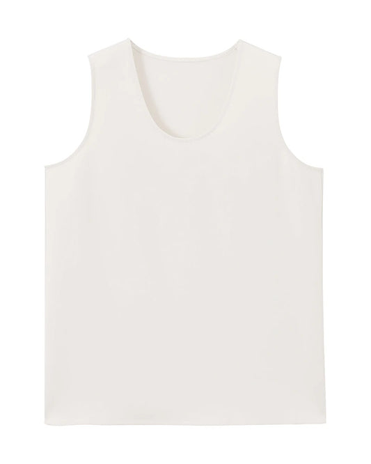 Triacetate Relaxed Fit Crew Neck Tank Top