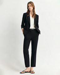 Triacetate Silk Lined Cropped Sleeve Blazer