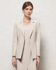 Triacetate Silk Lined Tailored Blazer