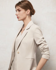 Triacetate Silk Lined Tailored Blazer