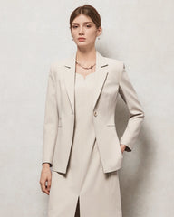 Triacetate Silk Lined Tailored Blazer