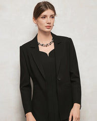 Triacetate Silk Lined Tailored Blazer
