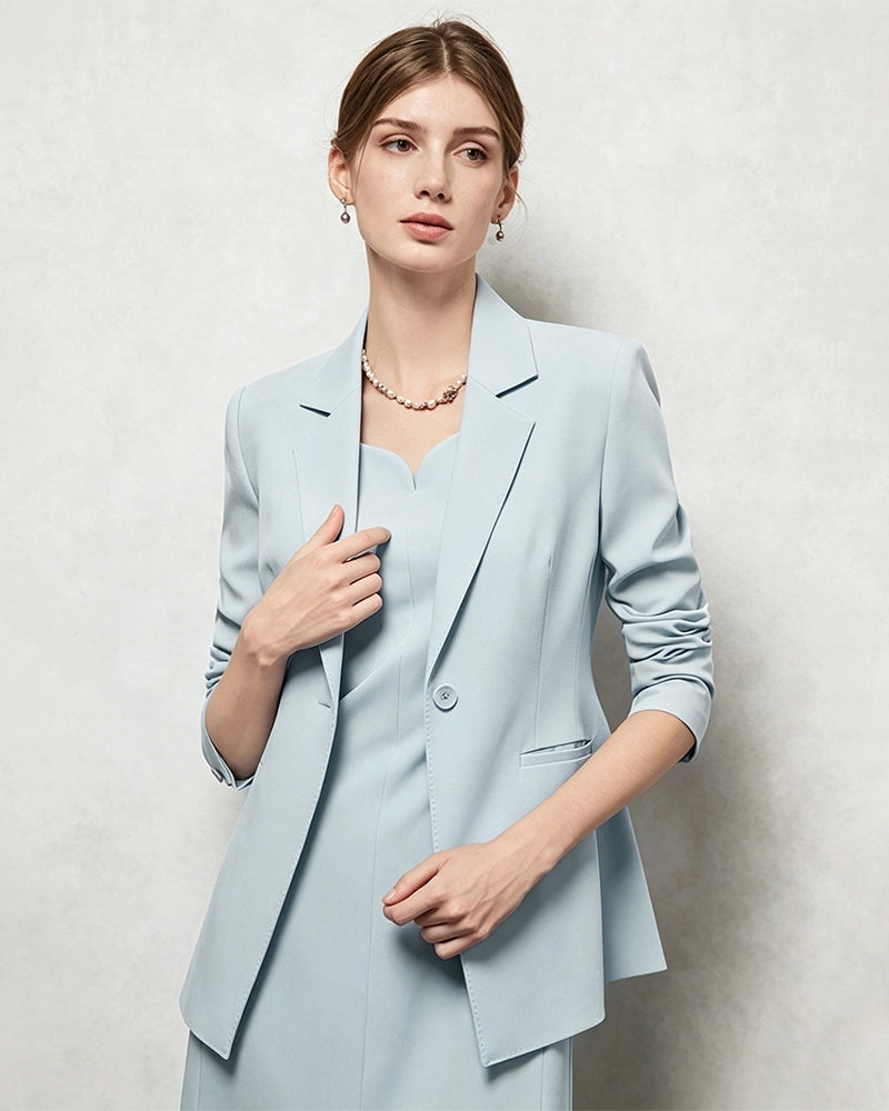 Triacetate Silk Lined Tailored Blazer