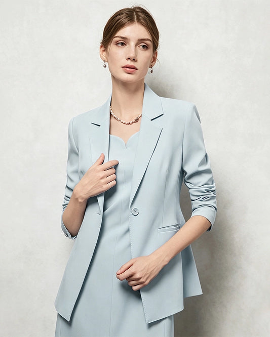 Triacetate Silk Lined Tailored Blazer