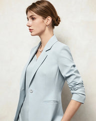 Triacetate Silk Lined Tailored Blazer