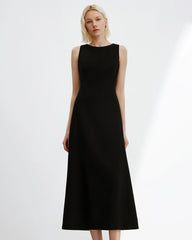 Triacetate Sleeveless A-Line Maxi Dress