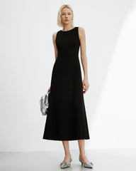 Triacetate Sleeveless A-Line Maxi Dress