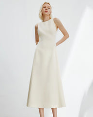 Triacetate Sleeveless A-Line Maxi Dress