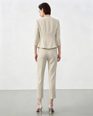Triacetate Slim Fit Ankle Pants