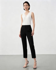 Triacetate Slim Fit Ankle Pants