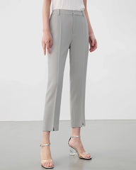 Triacetate Slim Fit Ankle Pants