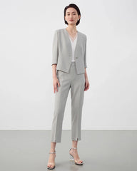 Triacetate Slim Fit Ankle Pants