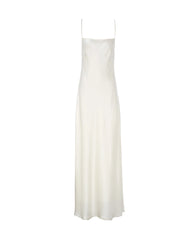 Triacetate Strap Maxi Slip Dress with Silk Lining