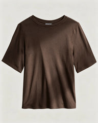 Washable Silk Jersey Crew Neck T Shirt