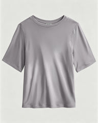 Washable Silk Jersey Crew Neck T Shirt