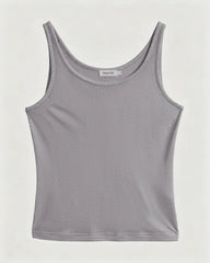 Washable Silk Jersey Double Scoop Neck Tank