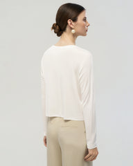 Washable Silk Jersey Long Sleeve T Shirt