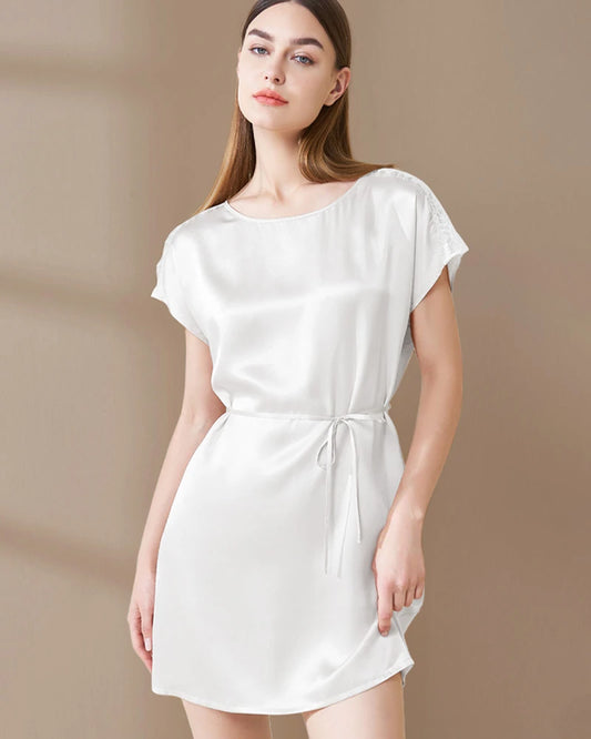 Washable Silk and Lace Pajama Dress