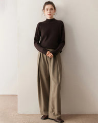 Women’s Cable Trim Raglan Cashmere Sweater